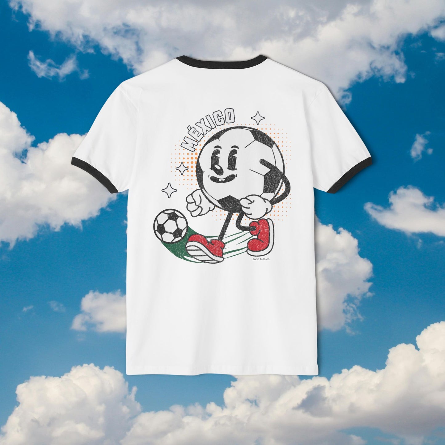 Mexico Heart Ringer Tee | Vintage World Cup Soccer Graphic