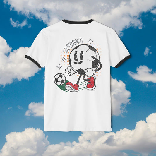 Mexico Heart Ringer Tee | Vintage World Cup Soccer Graphic